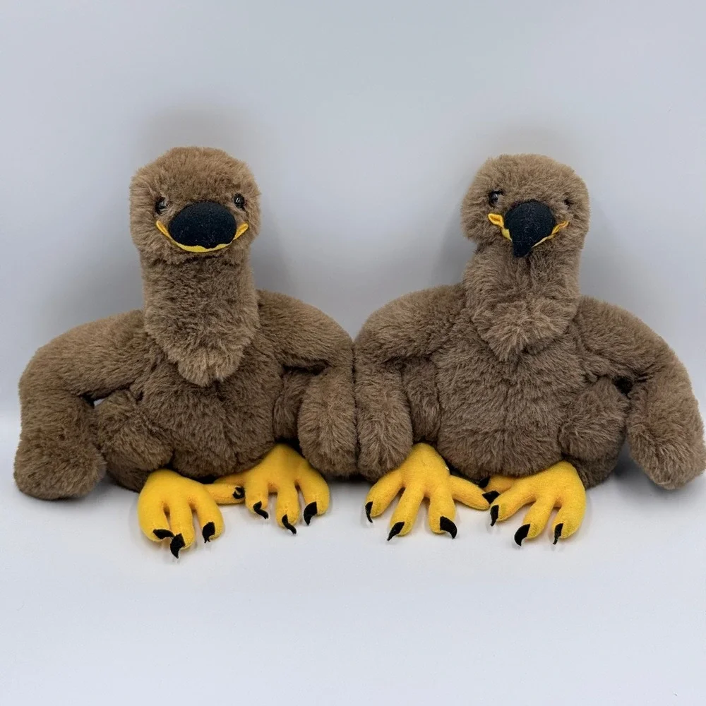 Eddie and Elliott Bald Eaglet Plush Toy Pair Keiths Frame of Mind Beverly Hills
